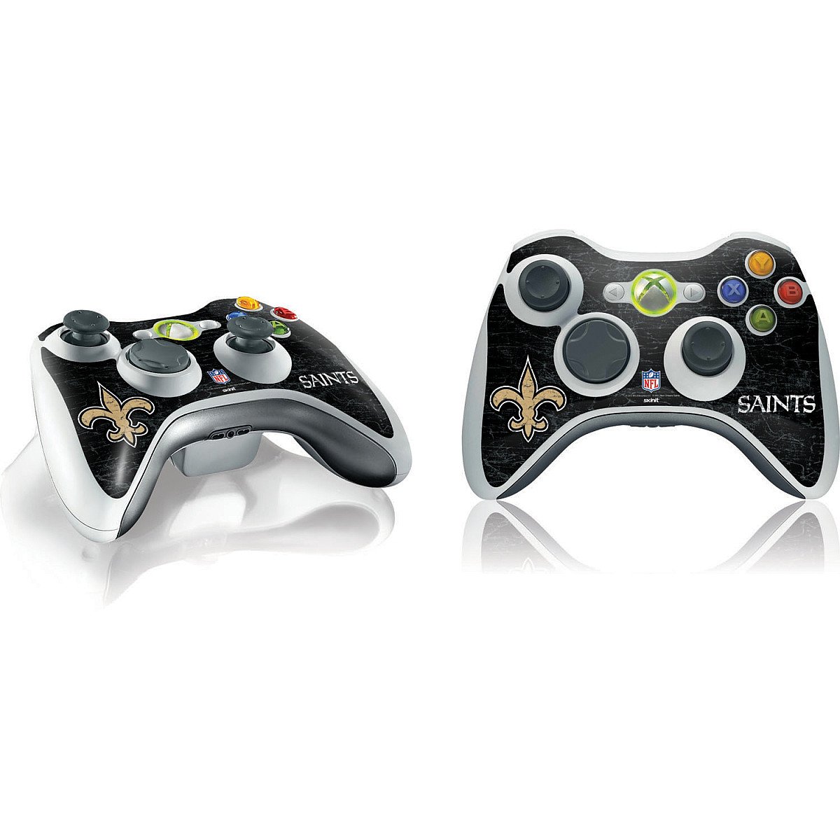 Skinit Decal Gaming Skin Compatible with Xbox 360 Wireless Controller - Officially Licensed NFL New Orleans Saints Distressed Design