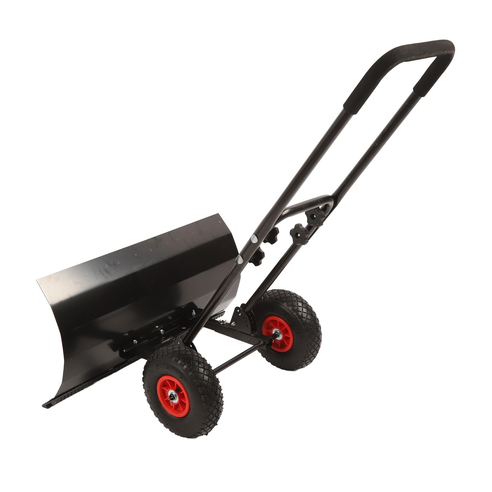 Pala Quitanieves de Metal, Empujador de Nieve Ajustable de 30 Pulgadas con Ruedas, Herramienta Eficiente para Limpieza de Caminos y Aceras