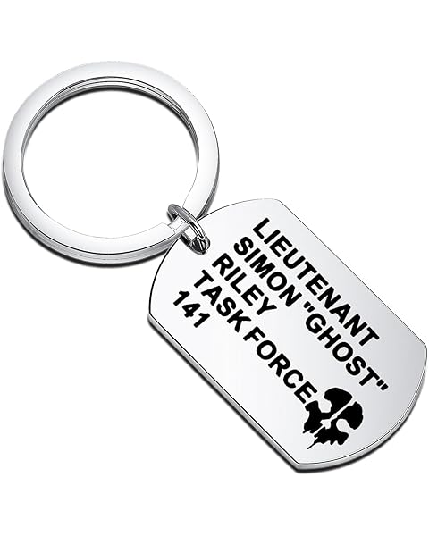 BLEOUK Video Game Keychain Funny Video Jewelry Present Mordern Ghost Series Gaming Gift Warzone Game Lover Gifts