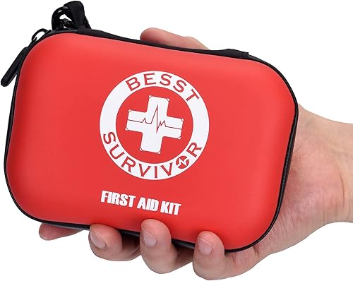 Miniatura 8 de Mini kit de primeros auxilios duradero, pequeño kit médico de carcasa dura para el hogar, negocios, suministros de primeros auxilios de emergencia