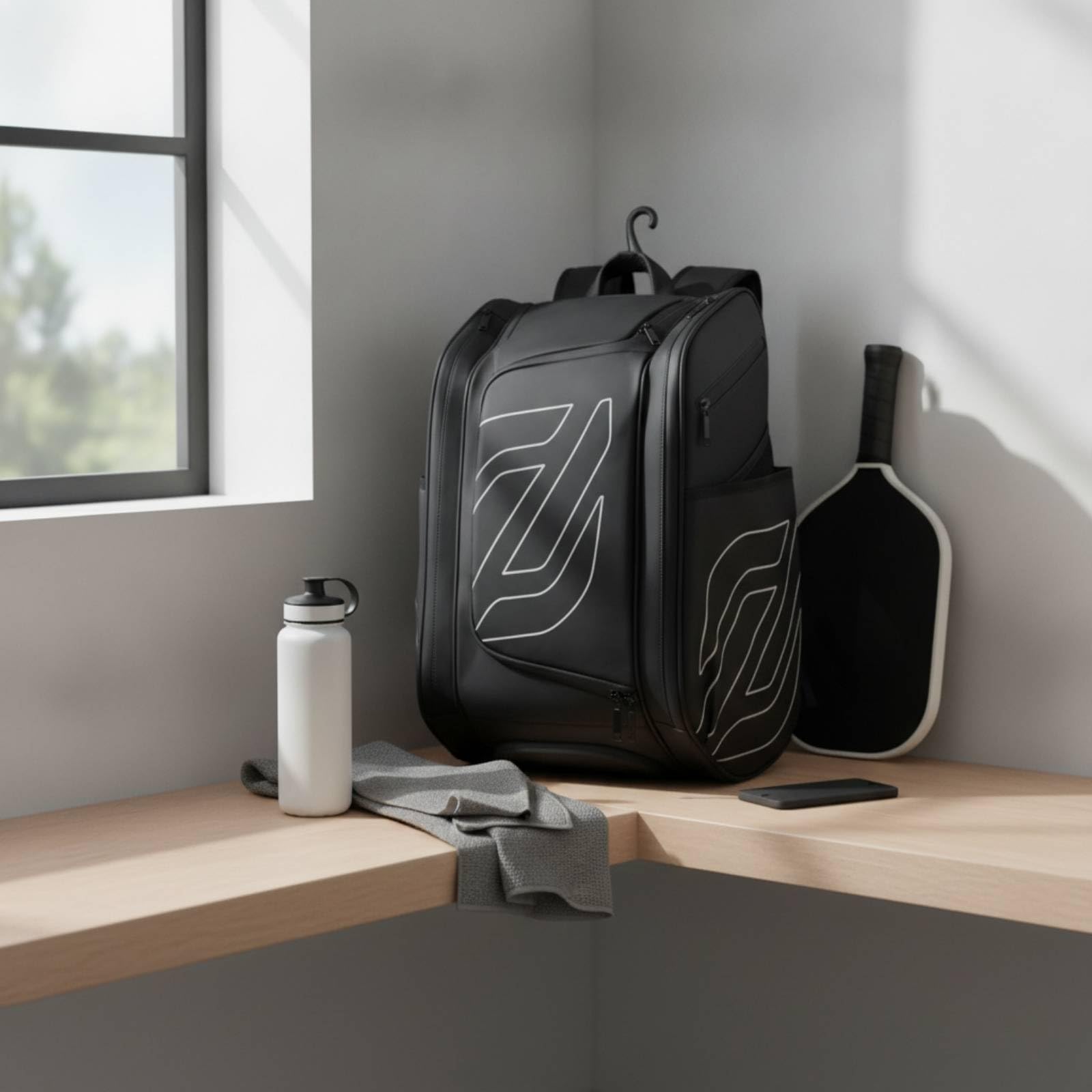 LOVIVER Case Mochila Deportiva Bolso Bolsa de Tenis Mochila para Raquetas con Compartimento para Zapatillas y Gran Capacidad Adecuada para Entrenamiento Competición Viaje Uso Diario