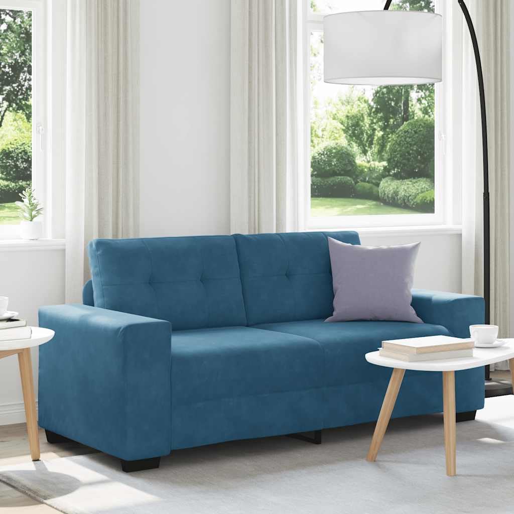 Gecheer Divanetto Blu 140 cm in Velluto, dire Divano a 2/3 Posti, Divano Letto Sofà, Salotto Moderno, P4105131