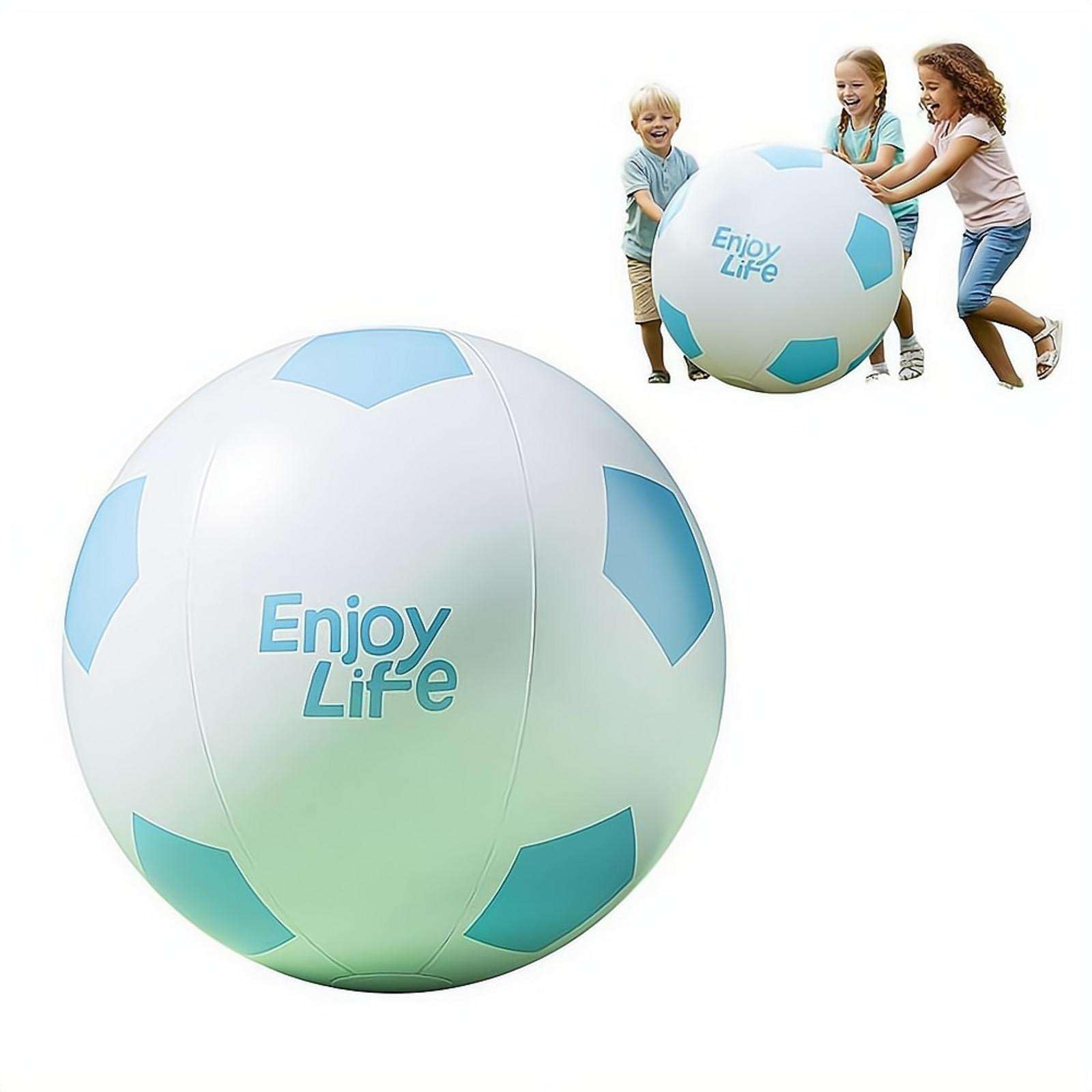 Giant Inflatable Football, Extra Large Beach Ball with Valve, Heavy Duty Pvc Outdoor Garden Toy, for Parties, Swimming Pools, Festivals, and Summer Fun