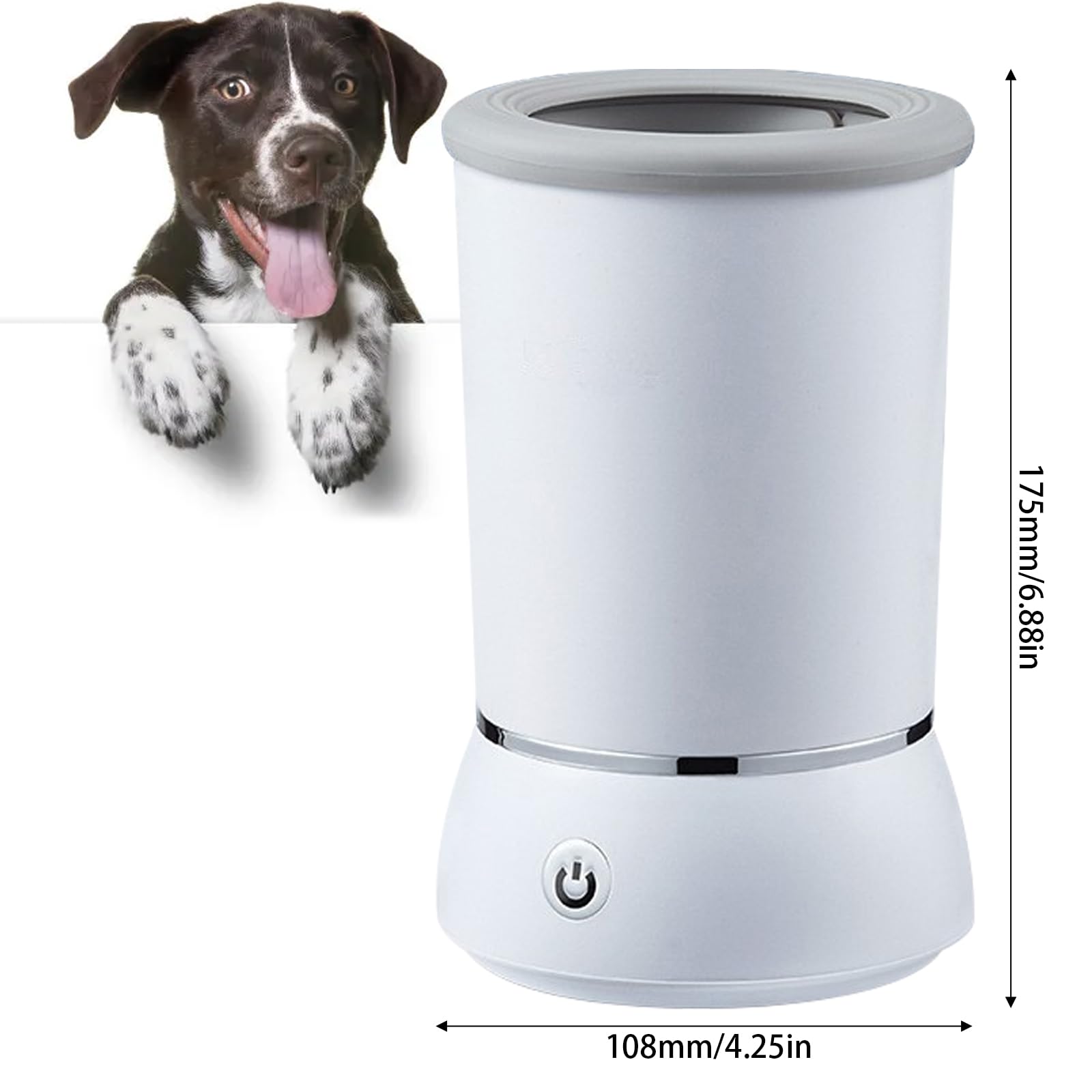 Pulitore automatico per zampe di cane, pulitore per zampe di cane, in silicone, per cani e gatti elettronici, portatile, pulitore per zampe, 360° per massaggio, pulizia del pelo