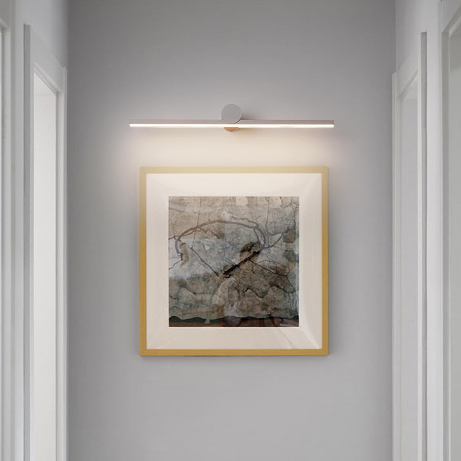 LED Spiegelleuchte Wandlampe Indoor Wandleuchte Bad Spiegel Wasserdicht Wandbeleuchtung Lange Wandleuchten Aluminium für Schminklicht Spiegellampen Badezimmer (Weiß-Weißes Licht,80cm)