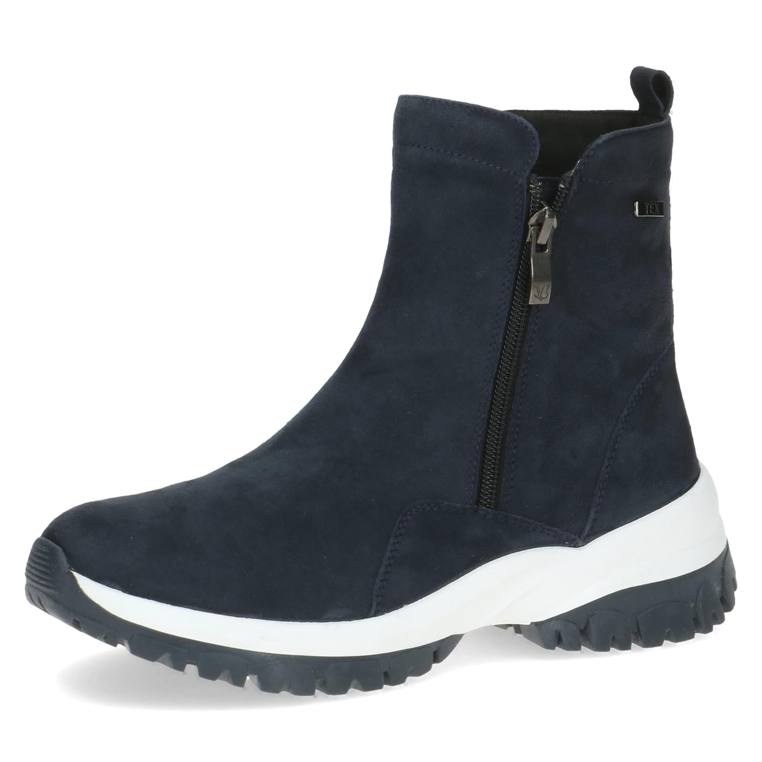 CAPRICE Damen Stiefeletten ohne Absatz Airmotion aus Leder mit Reißverschluss Weite G