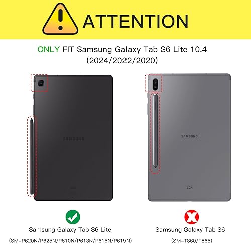 Miniatura 2 de ZtotopCases Funda para Galaxy Tab S6 Lite de 10.4 pulgadas 202420222020, fuerte funda magnética con apagado y encendido automático y soporte para