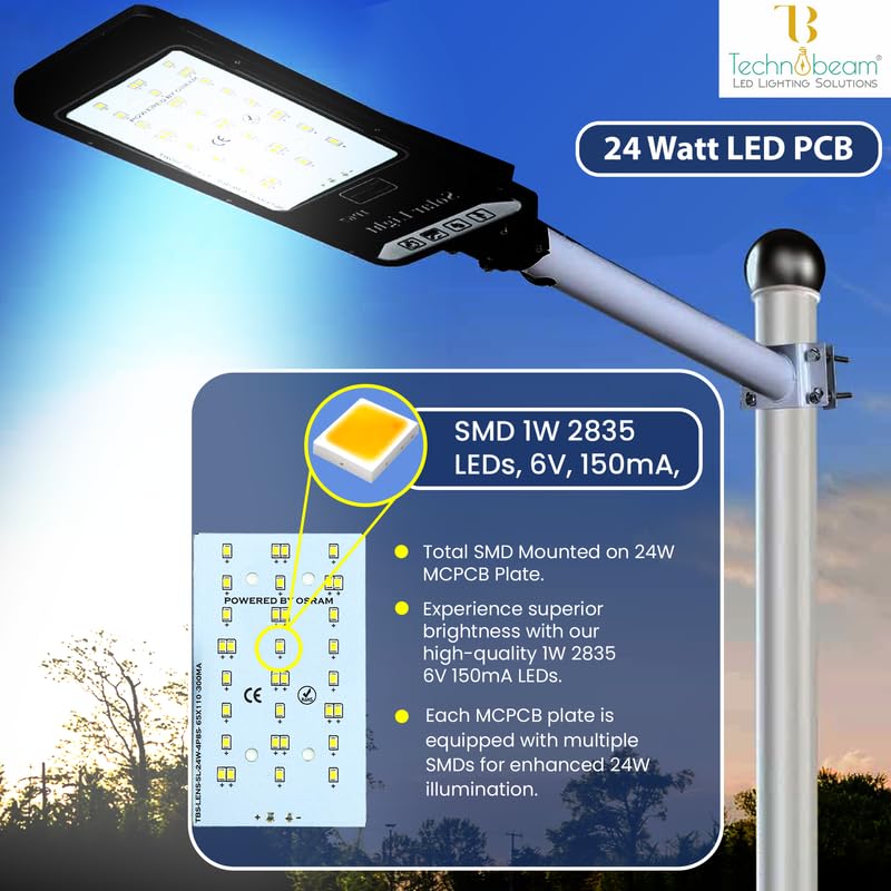 Image of Technobeam 24W LED Plate with Driver for Street Light Repair | Aluminum PCB 1.5mm | 6V 150mA LED Segments | 72V 300mA Driver Included | Durable | Ideal for Street Light Refurbishment, White, Pack of 2