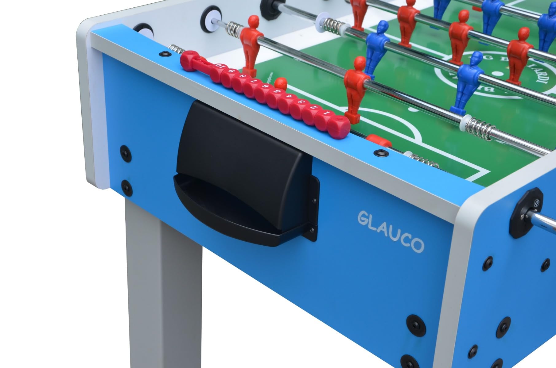 NG Biliardi Calcio Balilla GLAUCO - Professionale con Vetro Temperato - Scegli tra Aste Uscenti o Telescopiche