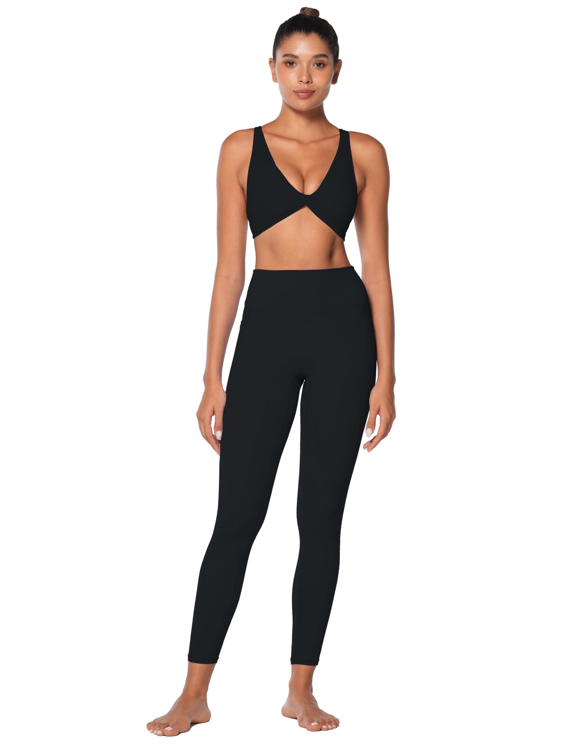 Sunzel Sujetador deportivo con cuello en V para mujer, de bajo impacto, con almohadillas extraíbles, tirantes cruzados, espalda descubierta, para salir, casual, acolchado