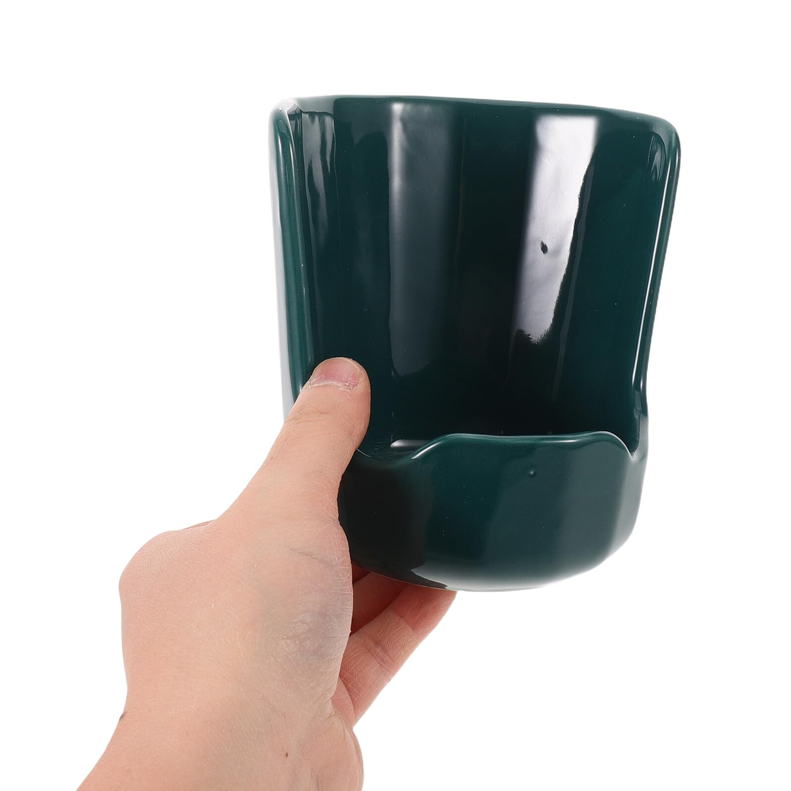 Gatuida Soporte para Tapa de Olla de Cerámica Verde, Vertical | Reposacucharas para Cocina, Estructura Estable, Ahorro de Espacio, Uso en Meal Prep