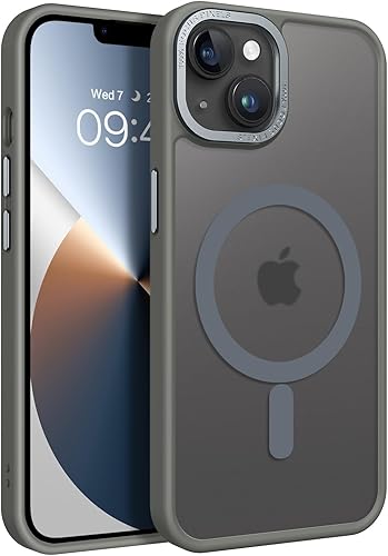 BENTOBEN Funda magnética para iPhone 13 y iPhone 14 compatible con Magsafe Funda translúcida mate para iPhone 1314, delgada, a prueba de golpes,