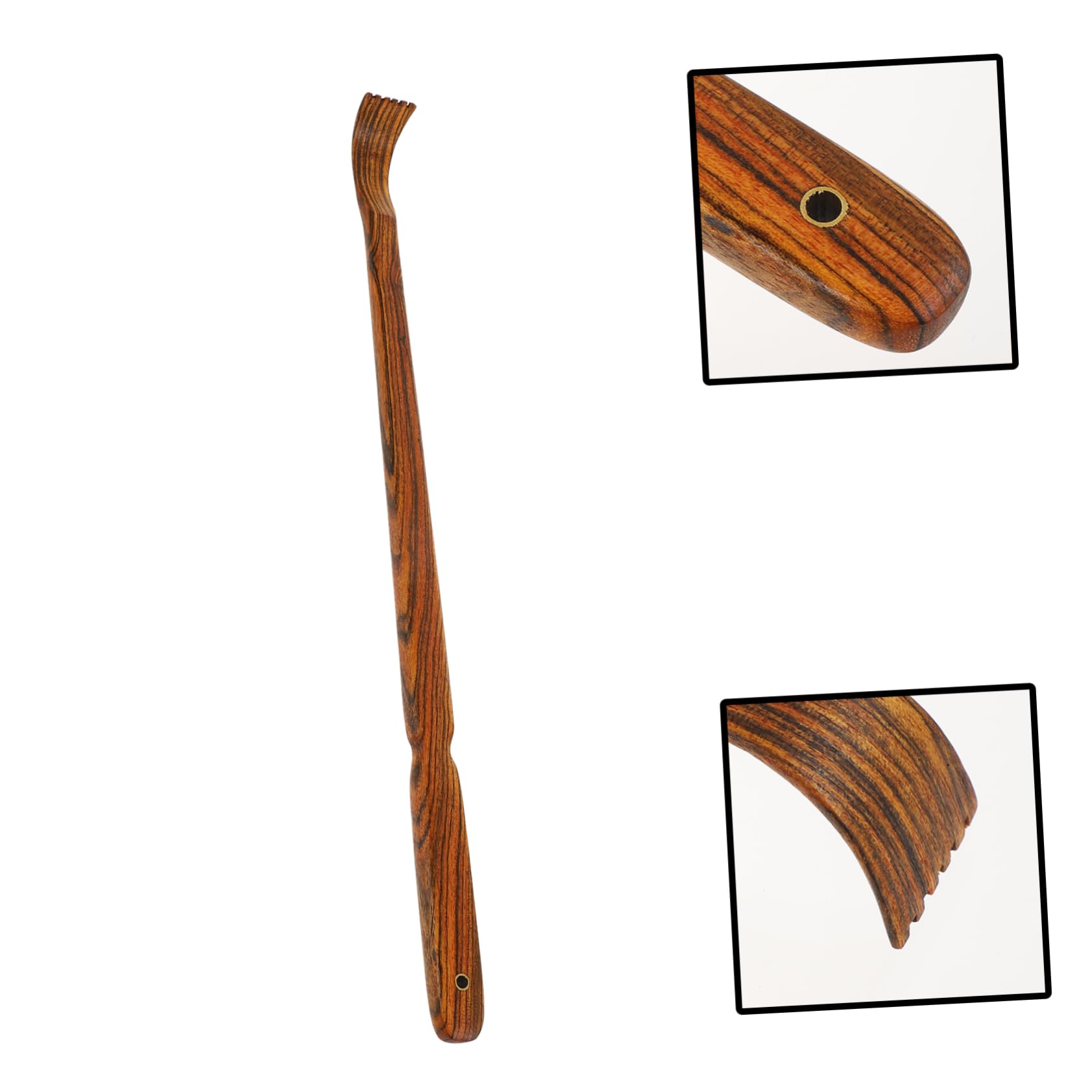 SHERCHPRY 3 Piezas cosquillas rascador de espalda extensible masaje muscular raspador dedos masajeador de palmadas en la espalda conveniente rascador Sándalo Brown