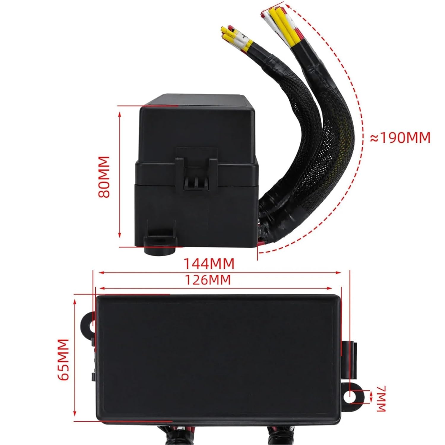12V Fuse Relay Holder 40A with 4 Relay Blocks JD1912 and 12 Way Fuse Pre-Wiring Central Control Box Fuse Adapter
