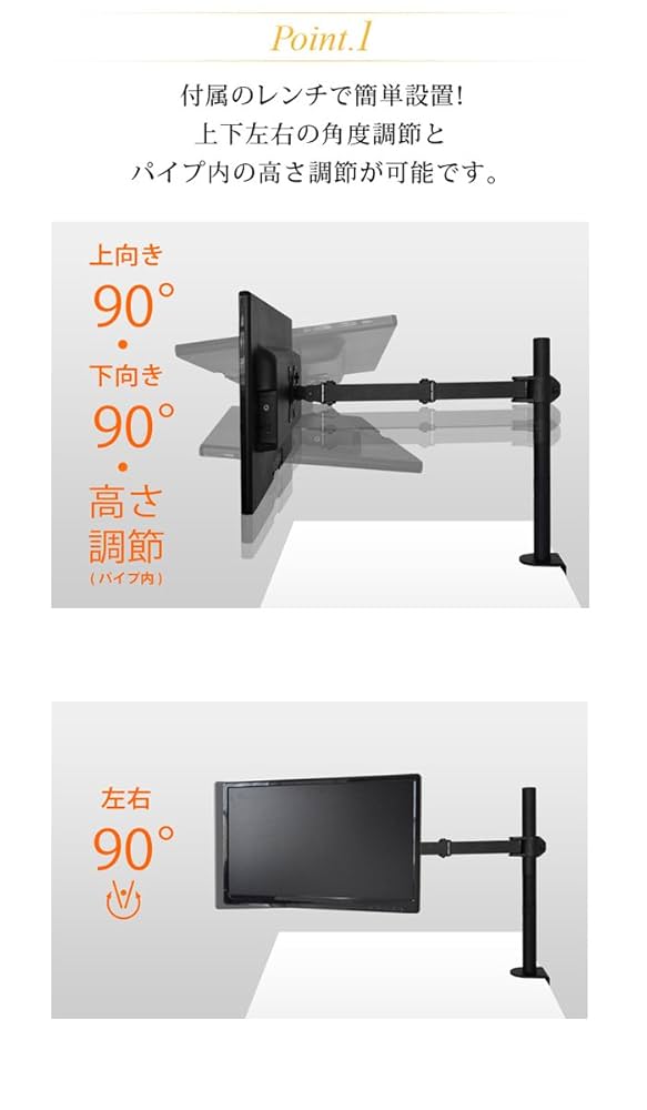 モニターウォールマウント ZILLA N3N1-S 角度調整可能 Amazon.co