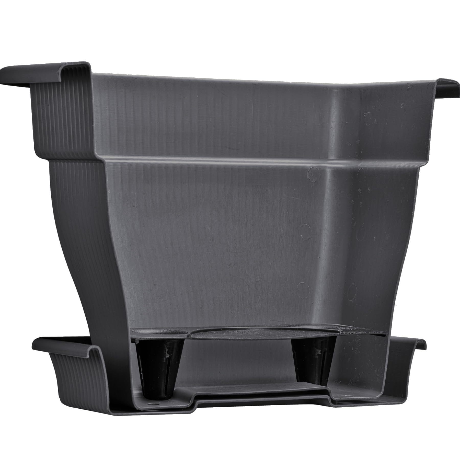 Pflanzkübel XL 48x48 cm Anthrazit 3er Set Wasserspeicher 30 L Blumentopf | BURI Untersetzer Made in DE aus robustem Kunststoff, UV-stabil und frostsicher für Pflanzkästen im Außenbereich
