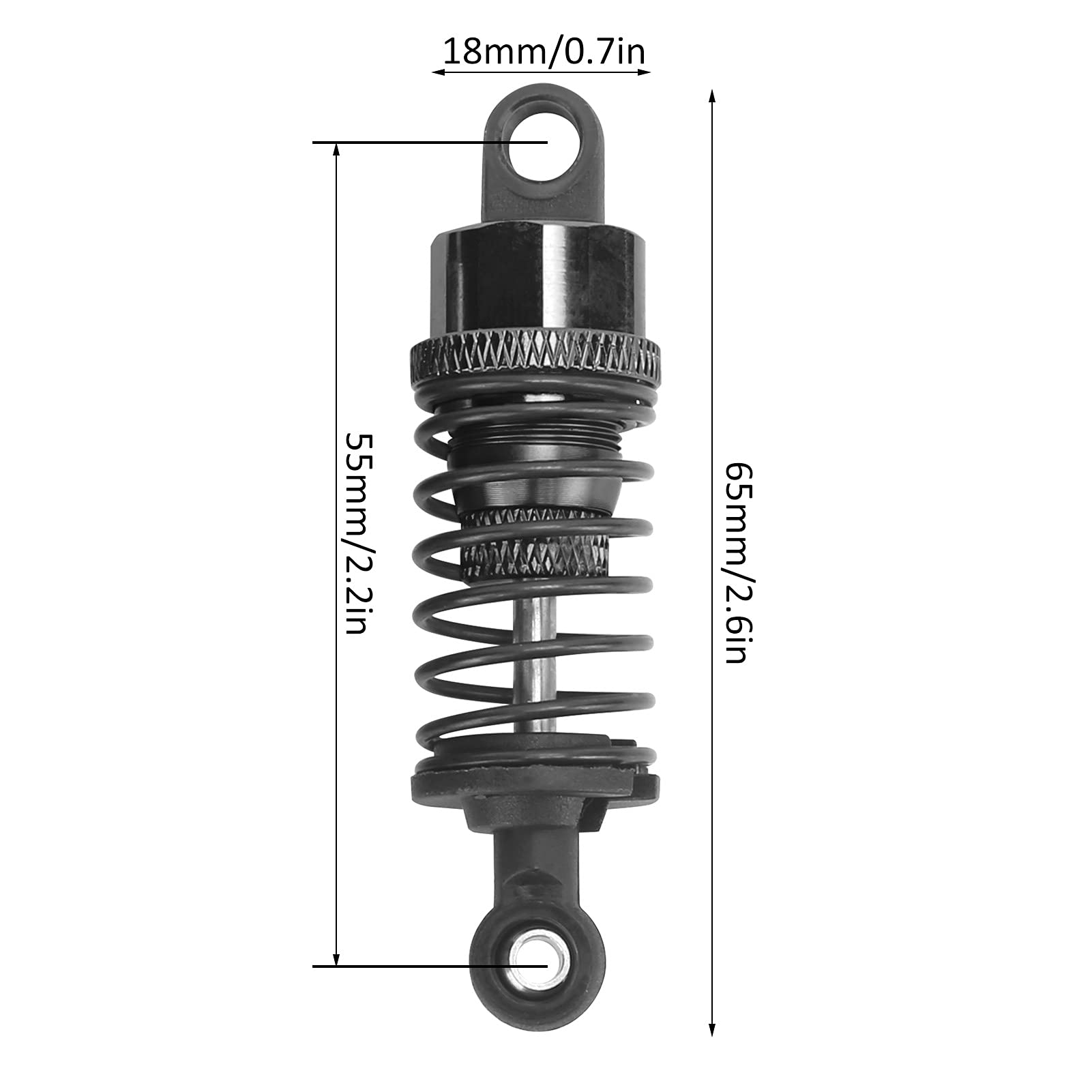 2 Amortisseurs Métal 85 Mm 1/10 RC – Amortisseurs Hautes Performances Compatibles HSP, JLB, DHK, HPI
