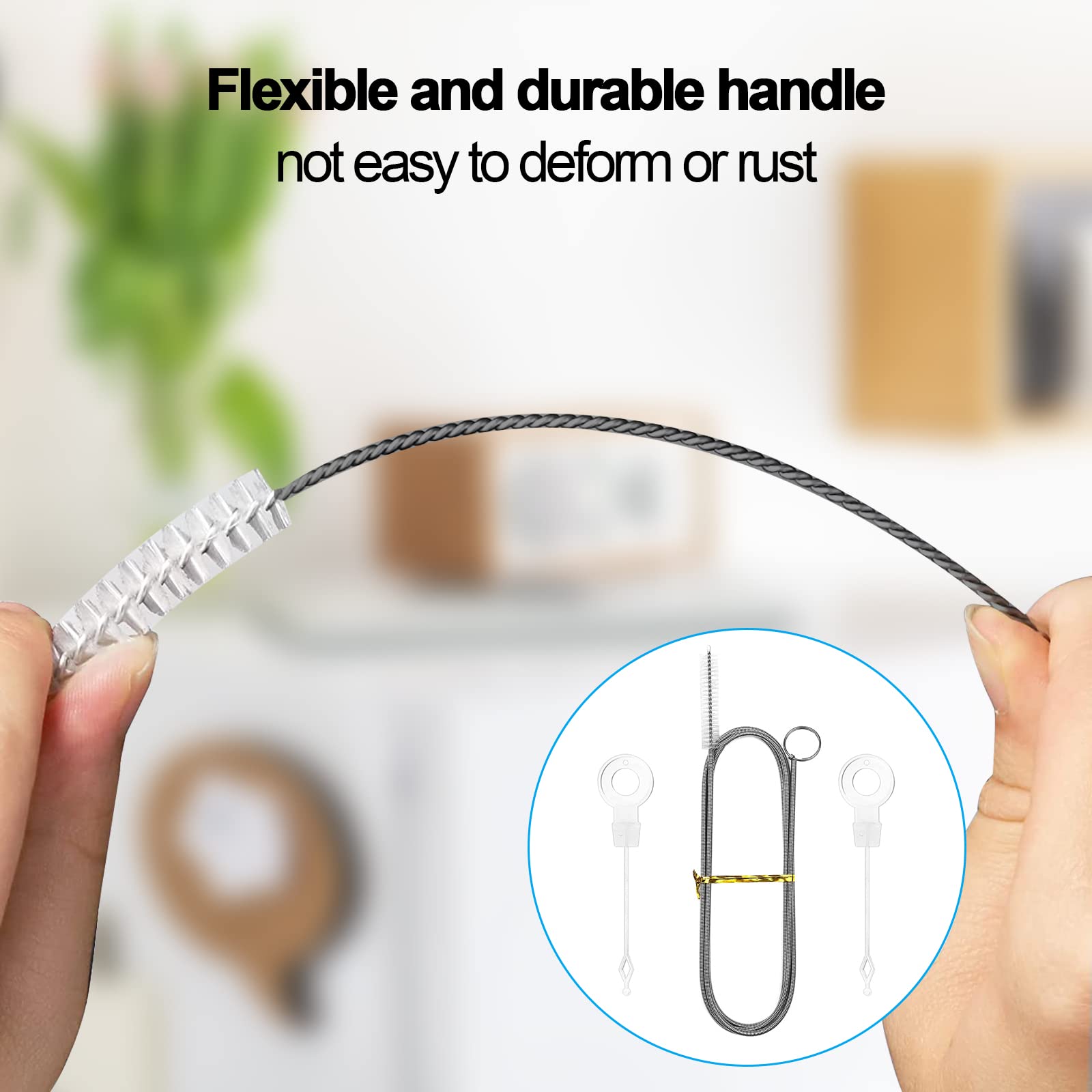 Brosse Flexible De Nettoyage 150 Cm - Pour Trous De Réfrigérateur, Tuyaux, évacuations - 2