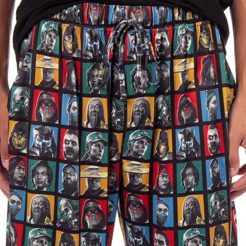INTIMO Mortal Kombat Pajama Lounge Pants Men's Allover Character Squares Design Adult Loungewear3