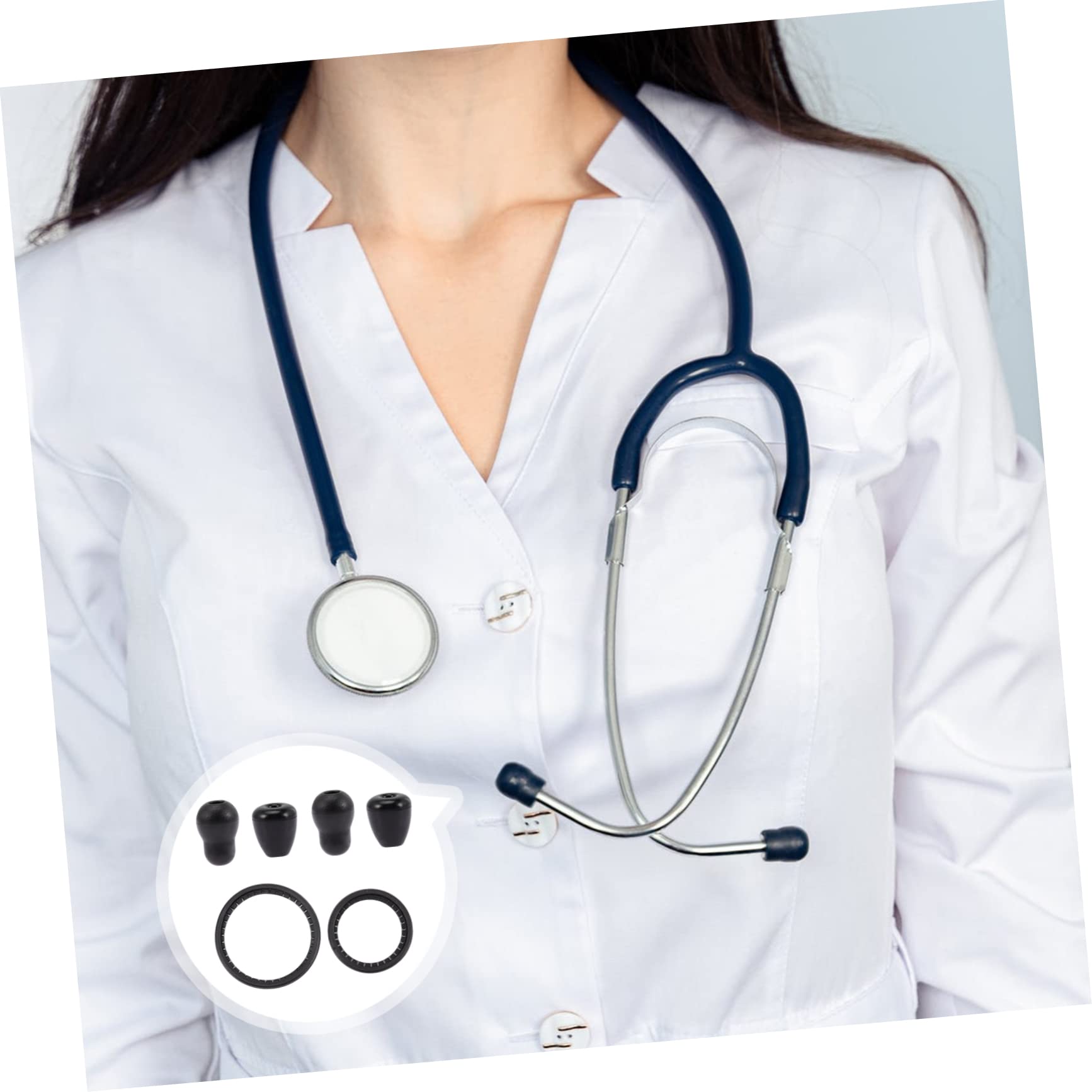 5sets Parti Di Ricambio Per Stetoscopio Membrane e Auricolari Compatibili Con Modelli Pediatrici e Adulto Accessori Medici Di Qualità Per Cardiologia e Uso Professionale