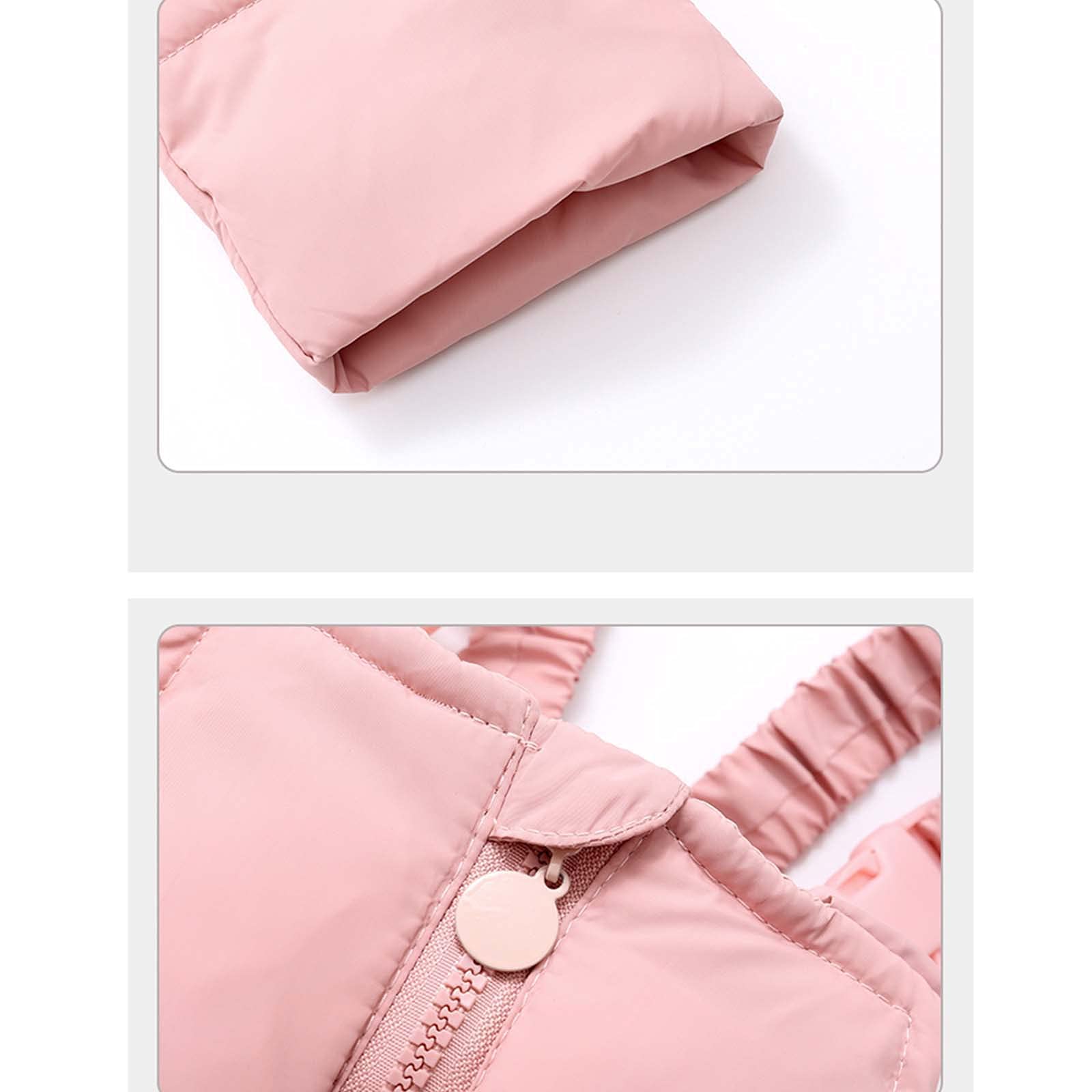 Combinaison de Ski Enfant Veste de Duvet à Capuche et Pantalons de Neige 2 Pièces Manches Longues Hiver Ensemble de Ski 2 Pièces Fille Garçon Pantalons de Ski et Doudoune à Capuche pour 1-6 Ans