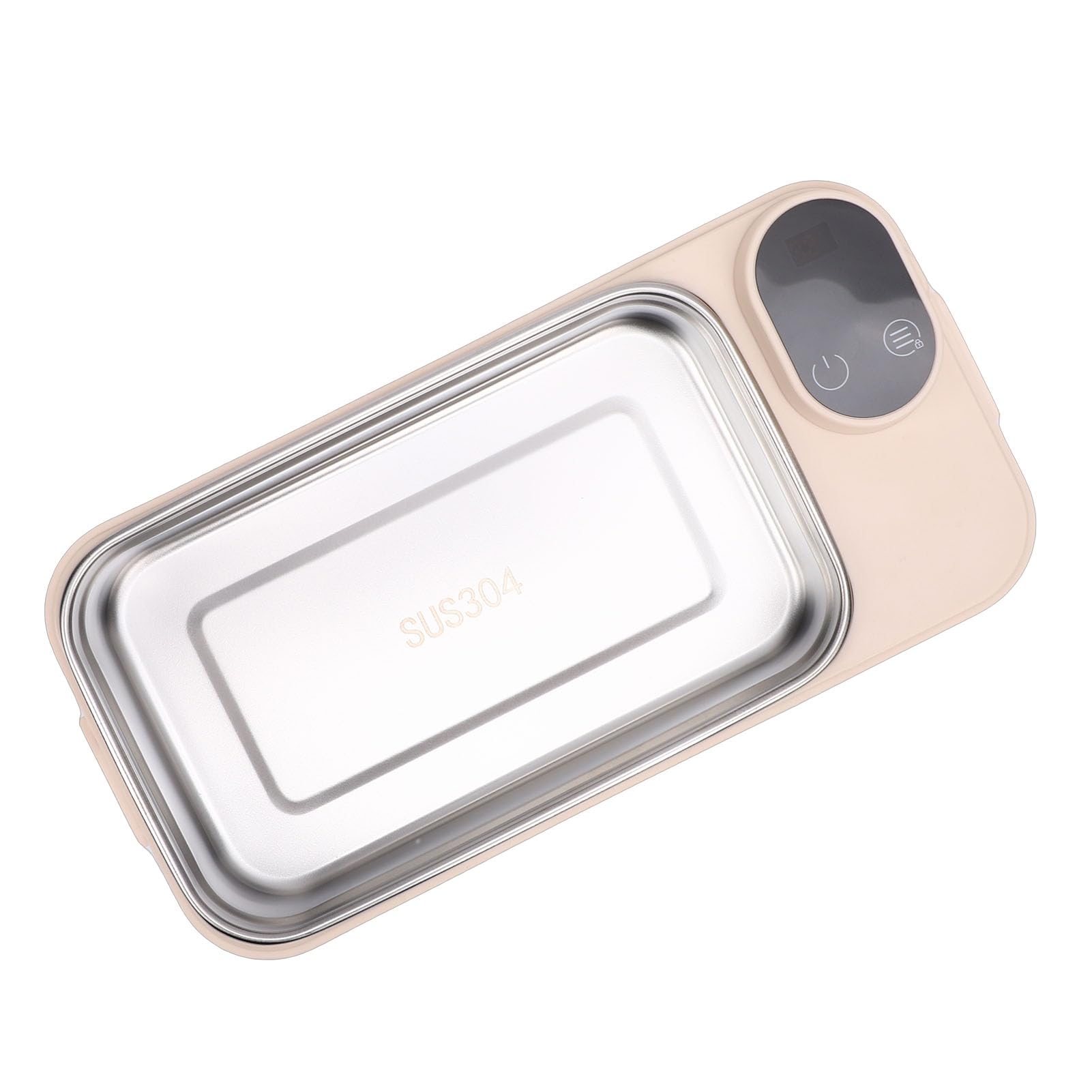 Tonysa Portapranzo Elettrico, Portapranzo Autoriscaldante Senza Fili con Display Digitale, Scaldavivande Portatile in Acciaio Inossidabile 304 per Viaggi in Auto da Lavoro, Contenitore per Pranzo USB