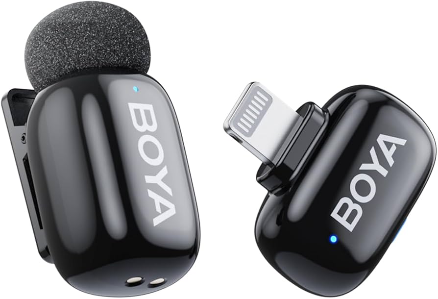 BOYA miniワイヤレスマイク Lightning Amazon.com: BOYA mini Wireless Microphone for iPhone 6-14 with MFi