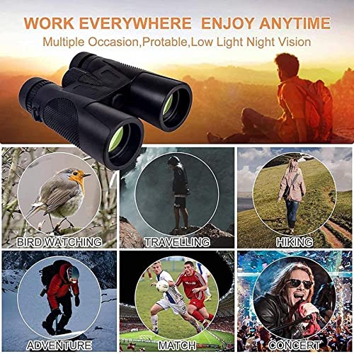 Binoculares para adultos 12x42 impermeables con lente HD miniatura 6