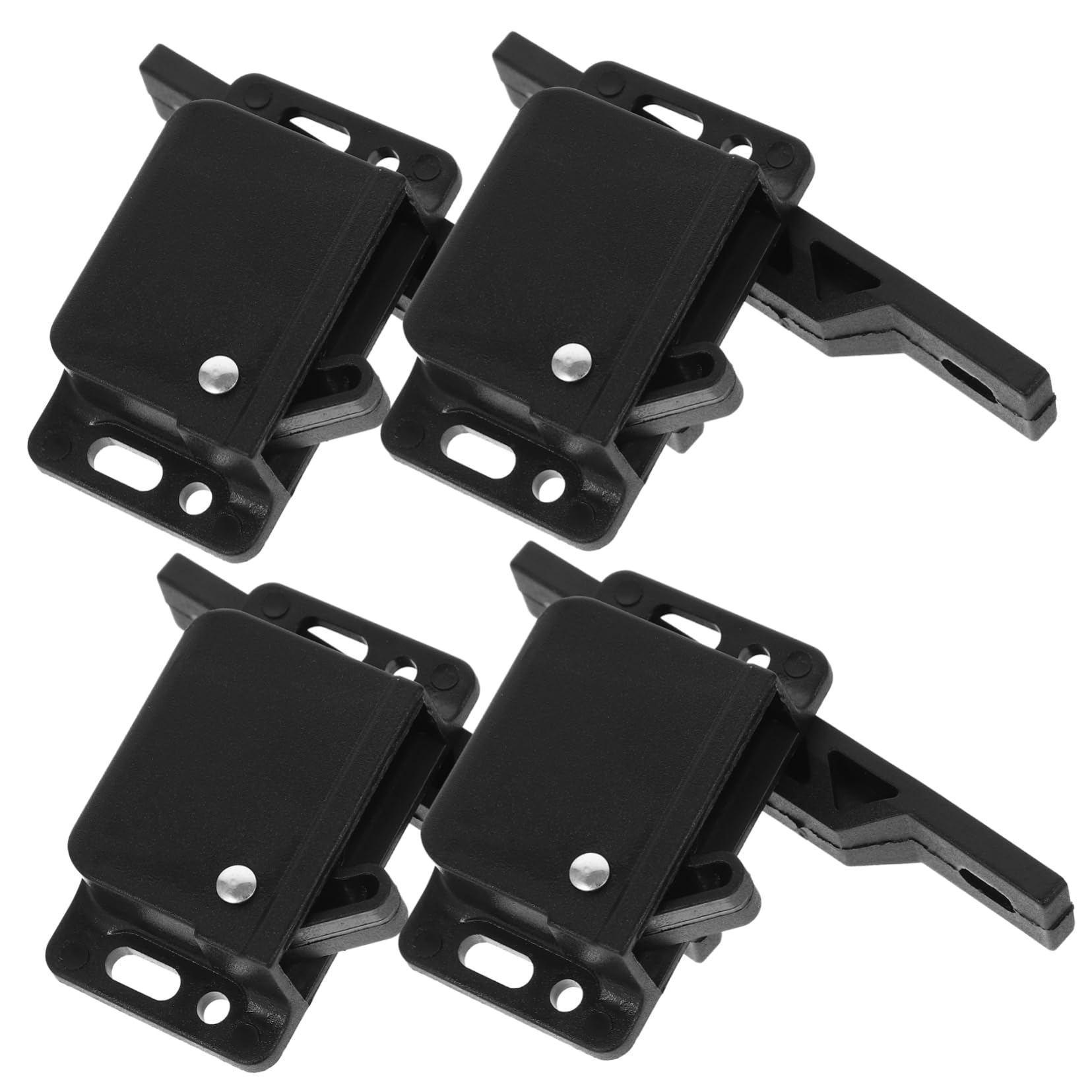 Cabilock 8 Juegos cerradura para vehículos recreativos capturas pestillo casa rodante atrapar cajoneras hardware del gabinete de rv accesorios para vehículos recreativos abdominales Negro