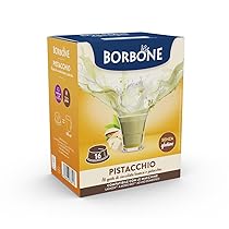 Caffè Borbone Pistacchio – 16 Capsule – Compatibili con macchine ad uso domestico Lavazza®* A Modo Mio®*