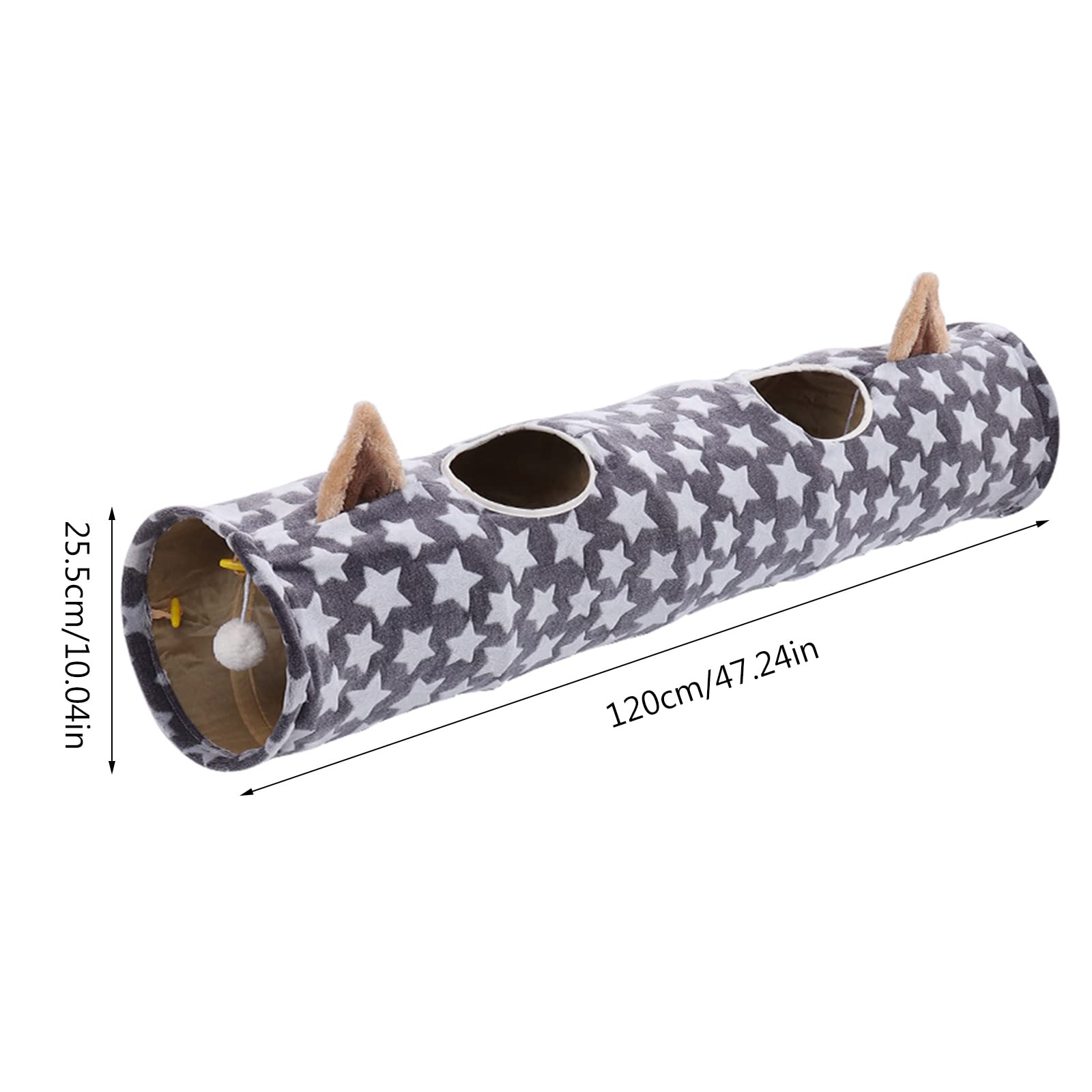Tunnel per Gatti Casa a Scomparsa per Animali Domestici Nascondiglio Caldo Tubo Tenda da Gioco Letto per Gattini Palle Giocattolo interattive Case per Letti per Gatti all ' Aperto