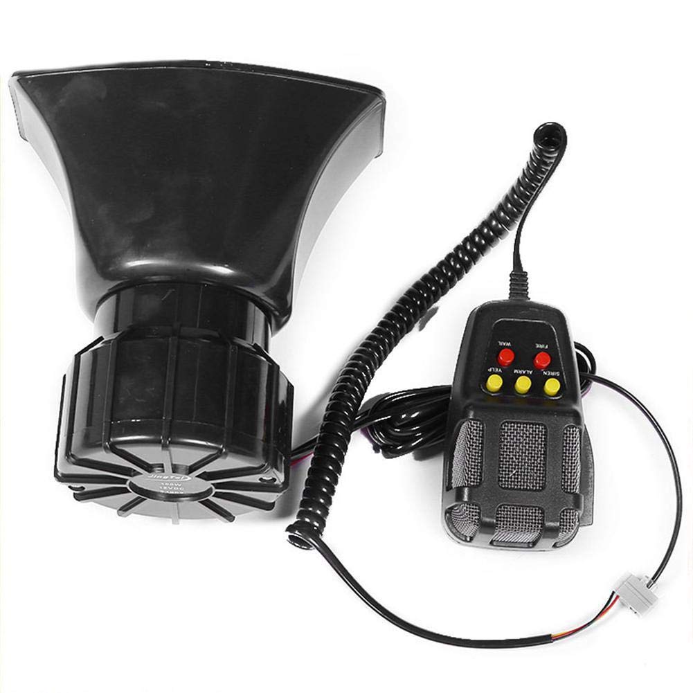 Amazon.co.jp: 汎用 大音量 125db 100w 12v車載用 拡声器 5種警笛音