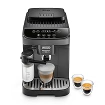 De’Longhi Magnifica Evo ECAM292.52.GB Macchina Automatica per Caffè in Chicchi, Macinacaffè Integrato, Pannello Comandi ad Icone, LatteCrema System con Caraffa Montalatte Automatica, 1450W, Nera