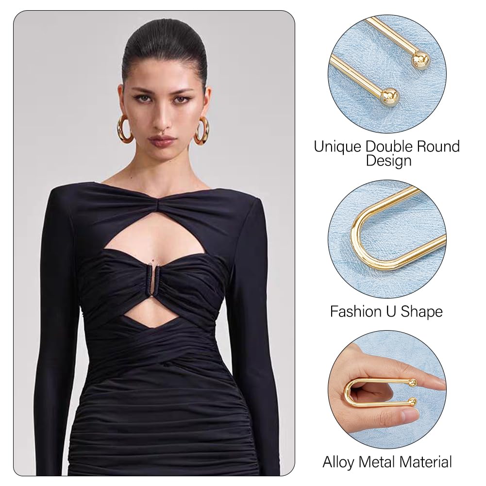 SUPERFINDINGS Fermagli Bikini In Lega A Forma di U Anello Fibbia Metallo Connettore Reggiseno Bikini Fibbie per Costumi Da Bagno Chiusura Anteriore Accessorio