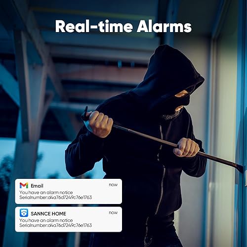 Miniatura 3 de SANNCE Sistema de cámara de seguridad DVR de 8 canales 1080P y 4x2.0MP para interiores y exteriores, IP66, cámaras CCTV resistentes a la intemperie