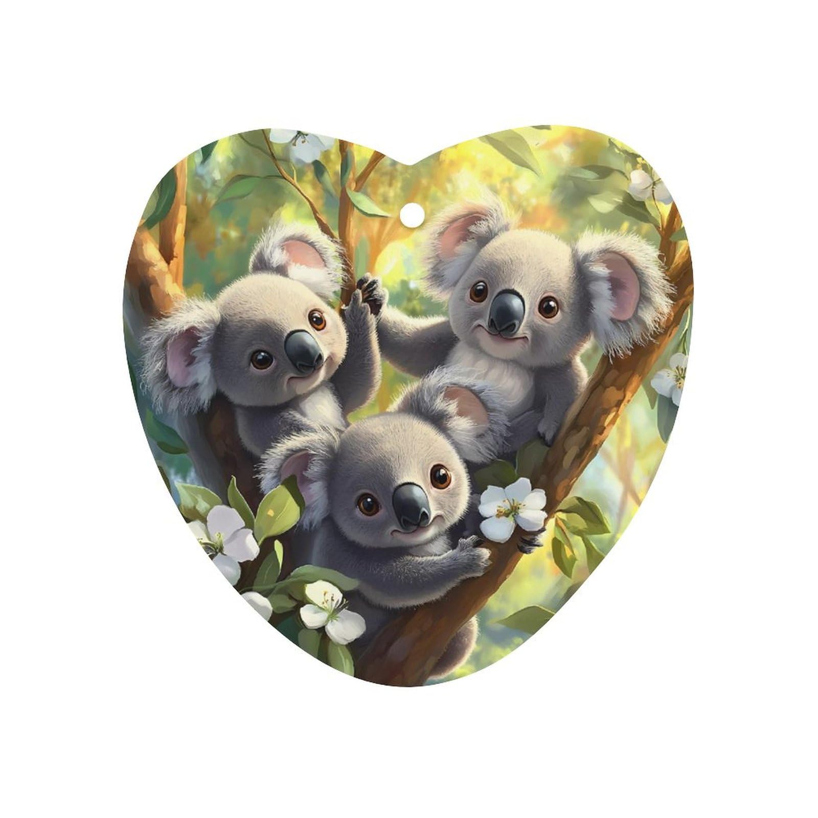 Cute Koala Bears Car Air Freshener Hanging Aromatherapy Tablets for Car Accessories Love form