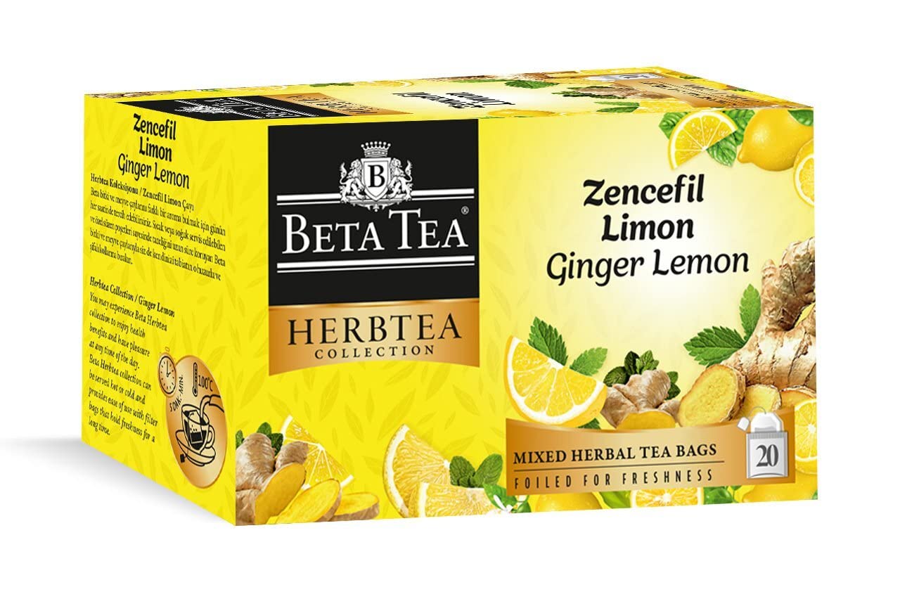 Beta Tea Zencefil Limon Çayı 20 Adet - Beta Herbtea Collection