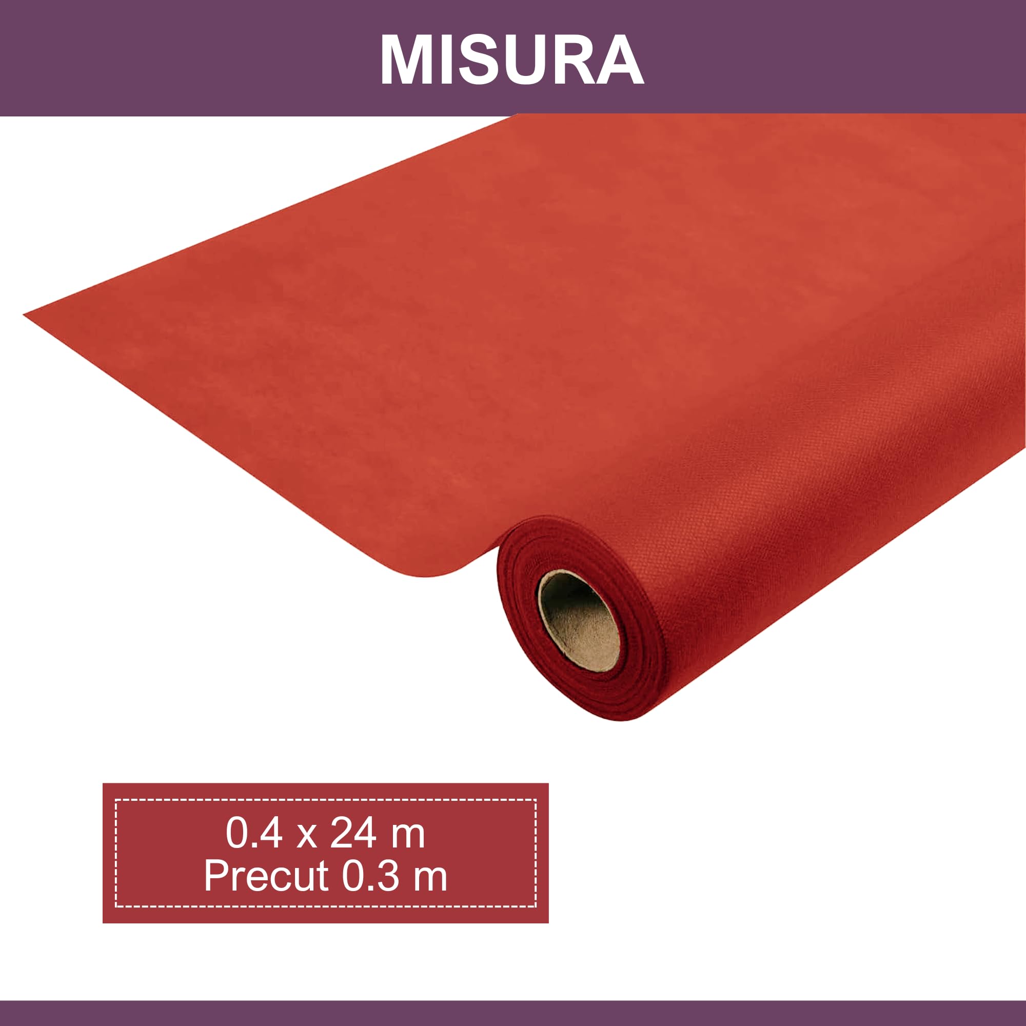 MAQA Rouleaux TNT Nappe Jetable Orange - 12 Rouleaux X 0,4m X 24m - Nappes Événements Fêtes Jardin Cérémonies