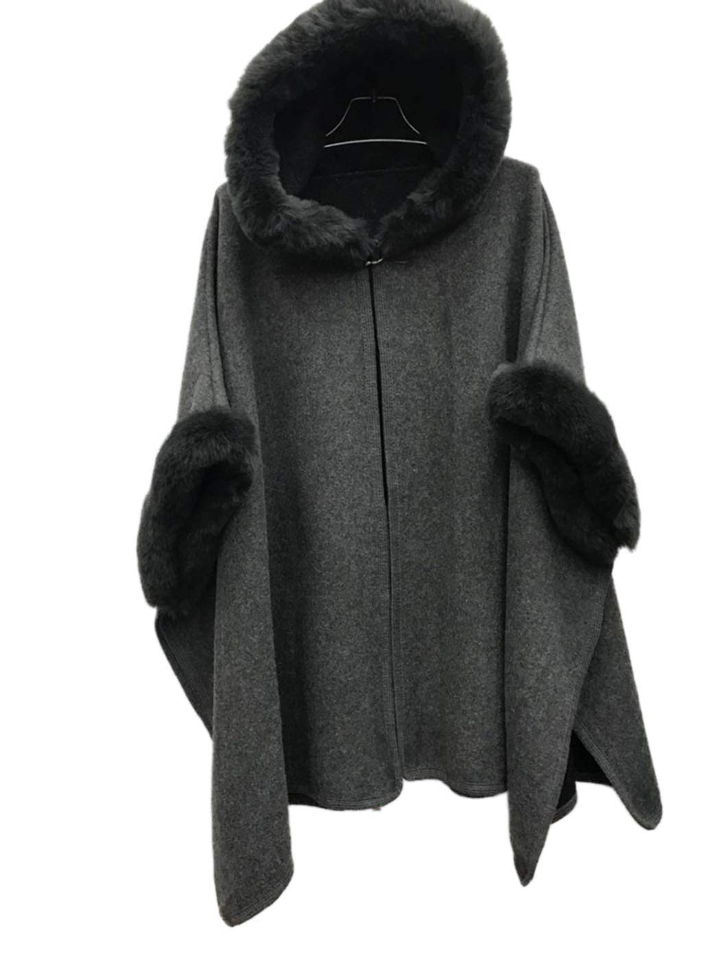 TnganWomen's Cardigan Shawl Cape Cloak Winter Warm Hoodie Cardigan Coat