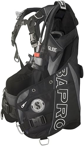 SCUBAPRO Glide Diving BCD con pulpoinflador Air2 de 5 generación (negrogris, mediano)