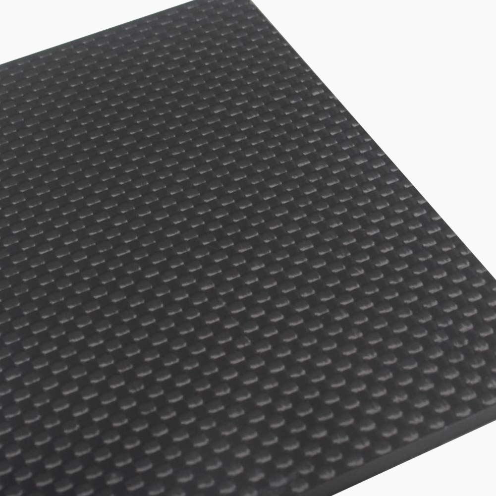 3K Kohlefaser Platte Karbon Carbonfaserplatten Laminatplatte Schwarz Hoher Härte Leinwandbindung glänzend für Drohnenrahmen Dicke:4.5mm,250mm*350mm