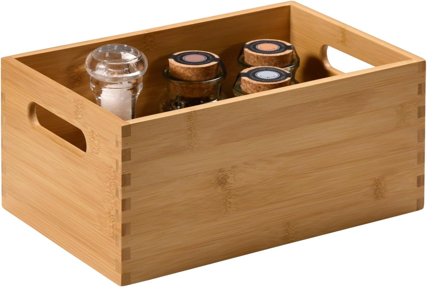 Kesper Stackable Storage Box, Material: FSC® Certified Bamboo, Dimensions: W 28.5 x D 18.5 x H 13 cm, Colour: Brown | 57411