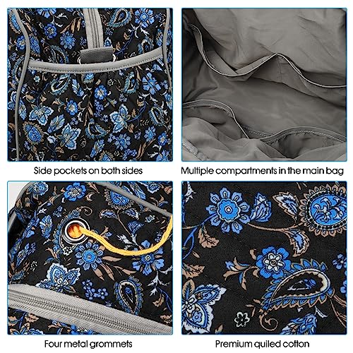 Image of Yarn Storage Organizer, Knitting Crossbody Bag, Large Crochet Bag Tote Gift Yarn Holder Case for Carrying Projects, Knitting Needles, Crochet Hooks and Other Accessories (Paisley)