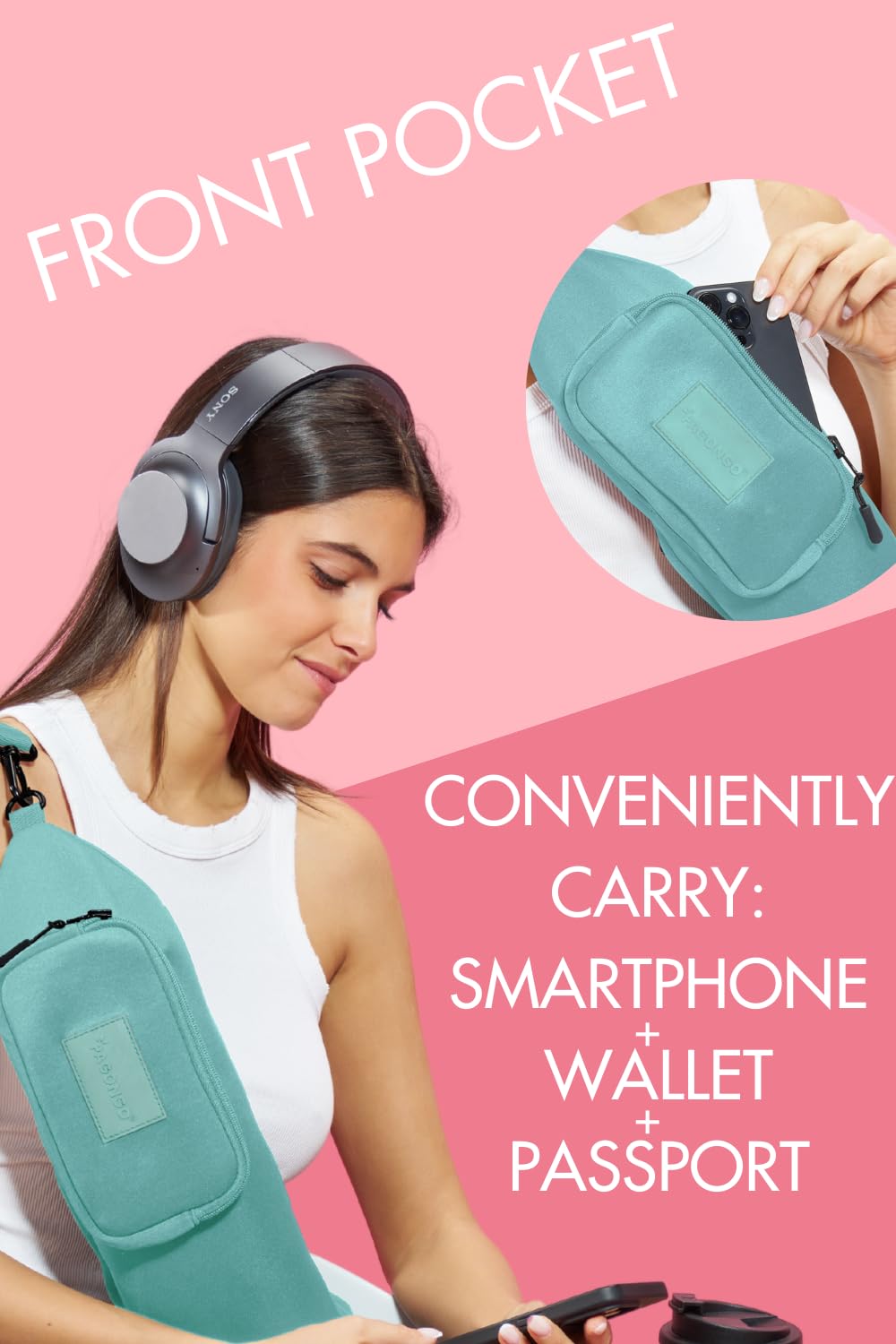 PAGONGO TRAVELLERO Cuscino da Viaggio Riempibile con Vestiti | Borsa Cuscino da Viaggio | Cuscino Viaggio, Viaggio Accessori Utili, Cuscino Aereo Viaggio, Accessori Viaggio Aereo, Taglia L, Aqua