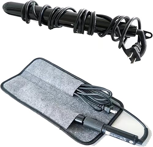 Miniatura 3 de Estuche de viaje de hierro plano, bolsa de viaje, funda de hierro plano, alfombrilla de fieltro profesional, cubierta de rizador de pelo, funda para