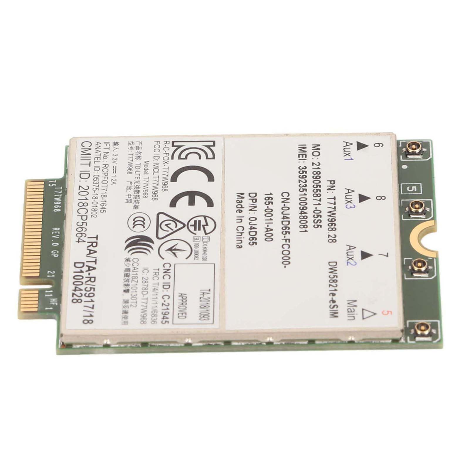 Scheda Di Rete Modulo 4G LTE, Scheda Di Rete Wireless Sostitutiva T77W968 SupportA Fattore Di Forma Cat 16 M.2, VelociTà Di Trasmissione 1 Gbps