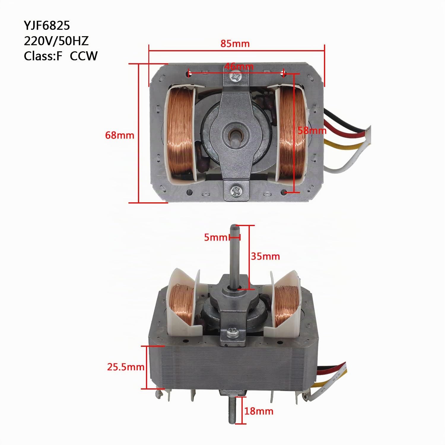 Motor campana cocina 220v izquierda motor campana extractora universal 3 velocidades CCW