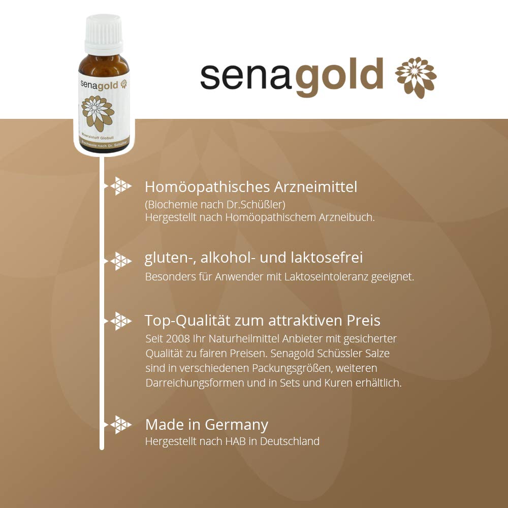 Senagold Schüssler Salze Globuli Set Nr. 1-12, 12x20 Gramm Globuli (Streukügelchen)