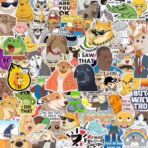 306pcs Funny Meme Vinyl Stickers Pack, Large Bulk Sticker for Laptop, Phone, Water Bottles, Computer Cars... Vine Sticker Decal DIY Décor for Bumper Accesory