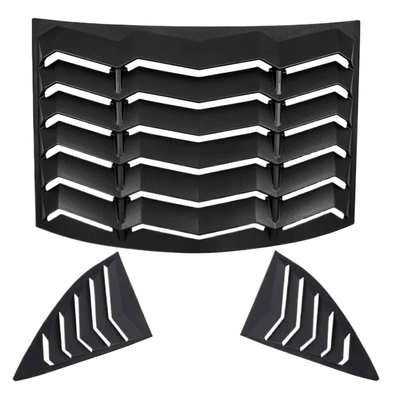 Rear and Side Window Louver Matte Black Windshield Scoop Louvers Sun Shade Cover Compatible for Chevrolet Camaro LS LT SS 2010-2015